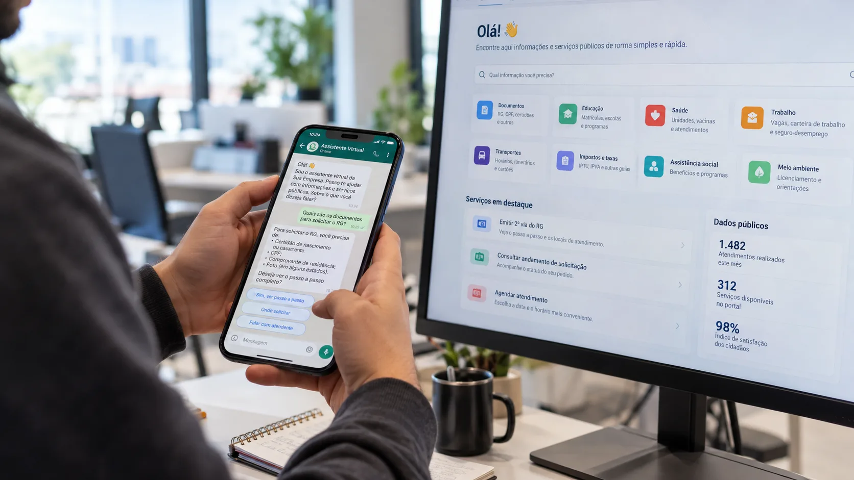 Como chatbots no WhatsApp transformam dados públicos em informações acessíveis